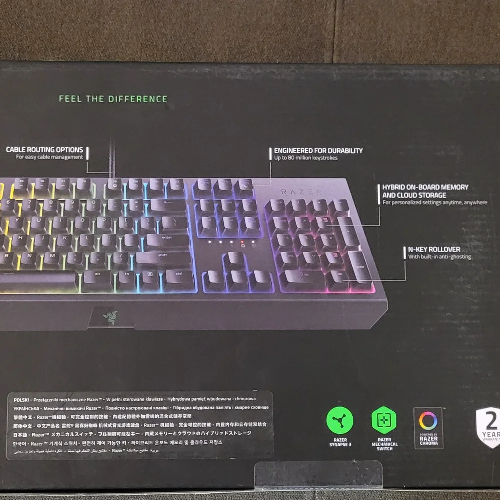 New in box!!  Razer Blackwindow